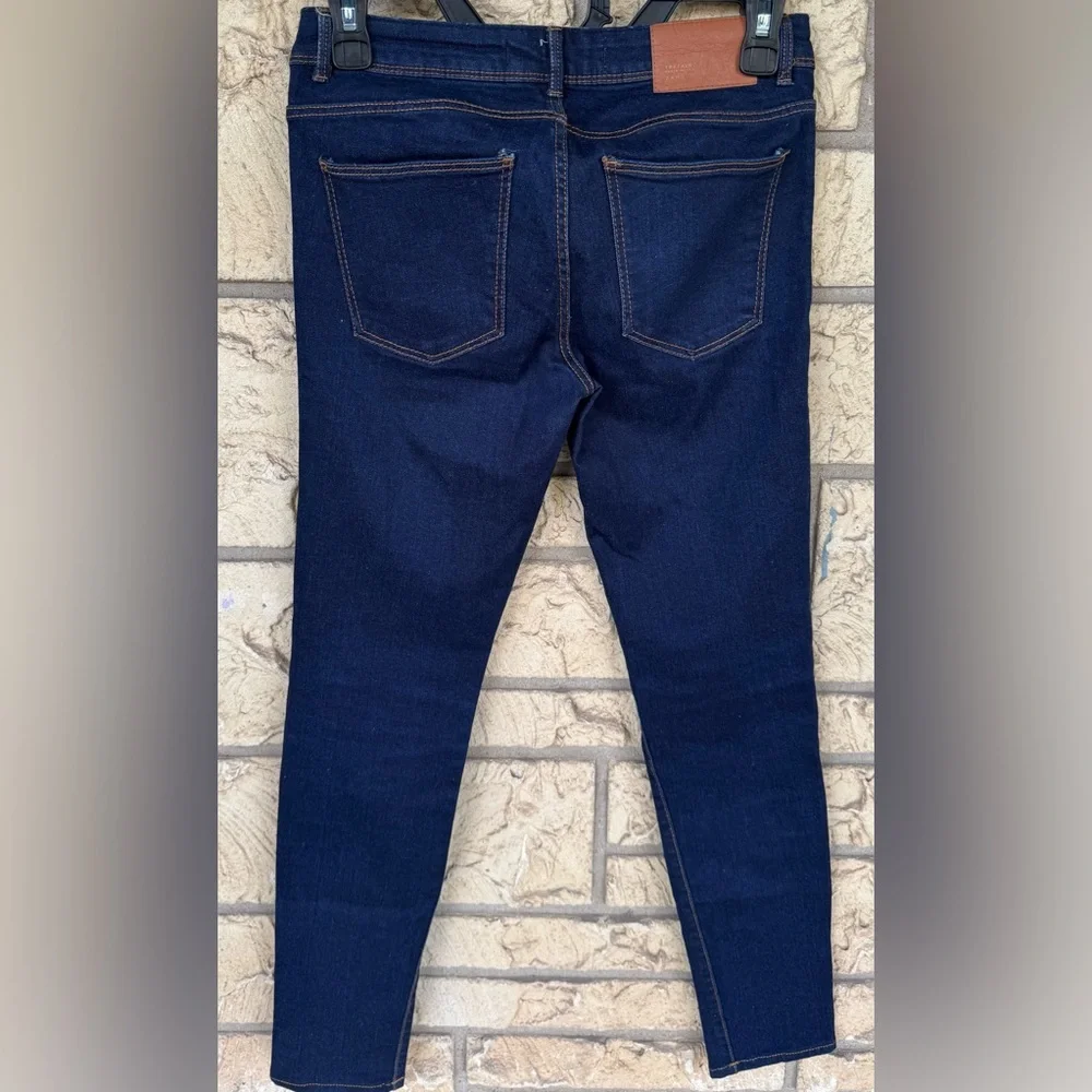 Zara TRAFALUC Women's Dark Blue Jeans Size 2 Stretch